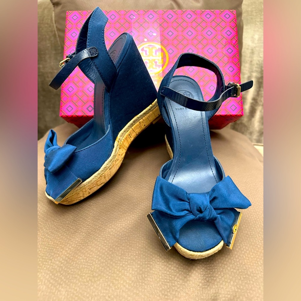 Tory Burch Wedges_NAVY BLUE ((( Says 7.5 ITS a TRUE 7 )))